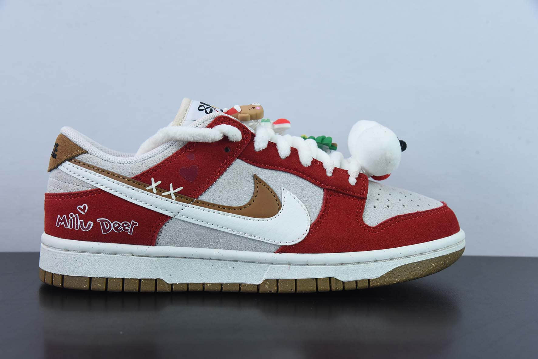 耐克Nike Dunk Low SE 85 白棕双钩圣诞节主题经典复古休闲板鞋纯原版本 货号： DO9457-112