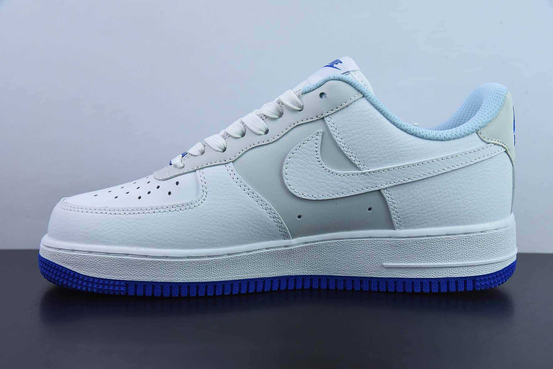 耐克Nike Air Force 1 AF1白灰蓝小迪奥空军一号低帮休闲板鞋纯原版本 货号：FB1844-111