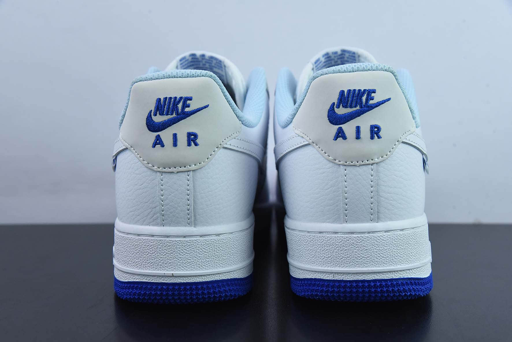 耐克Nike Air Force 1 AF1白灰蓝小迪奥空军一号低帮休闲板鞋纯原版本 货号：FB1844-111