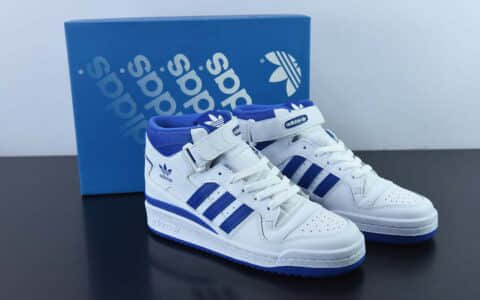 阿迪达斯Adidas Ad Forum 84 High Blue Thread 白宝蓝色人气单品经典复古高帮篮球鞋纯原版本 货号：FY4976