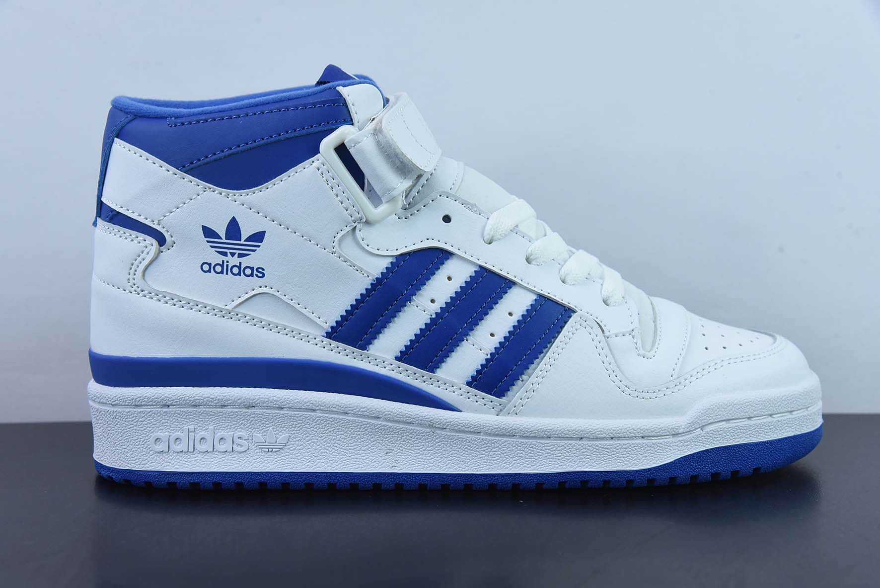 阿迪达斯Adidas Ad Forum 84 High Blue Thread 白宝蓝色人气单品经典复古高帮篮球鞋纯原版本 货号：FY4976