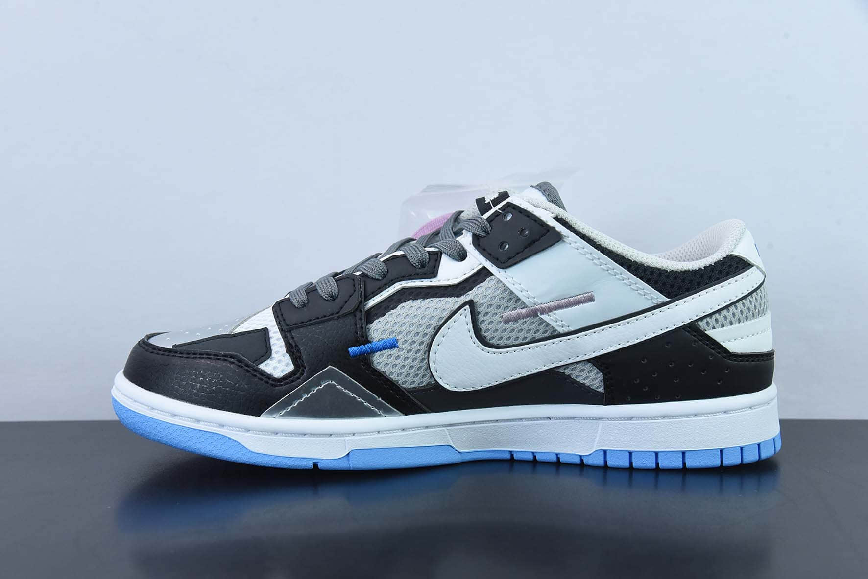 耐克Nike SB Dunk Scrap LowMismatch红蓝鸳鸯拼接缝合扣篮系列低帮板鞋纯原版本 货号：DN5381-001