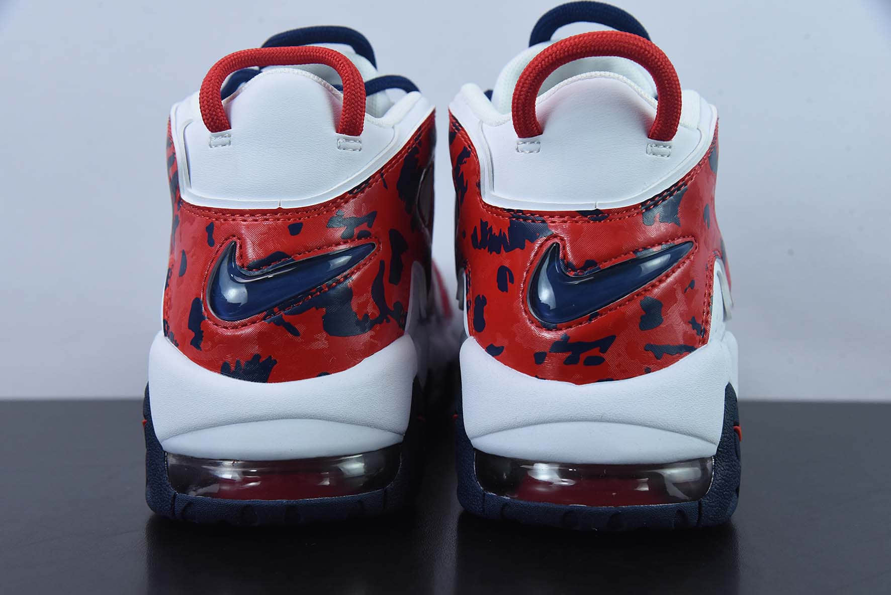 耐克Nike Air More Uptempo 大AIR皮蓬白红蛇纹迷彩复古篮球鞋纯原版本 货号：CZ7885-100