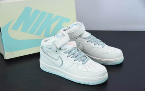 耐克Nike Air Force 1 MID 米蓝满天星空军一号中帮休闲板鞋纯原版本 货号：GB5969-002