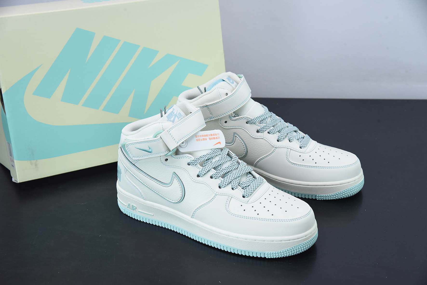 耐克Nike Air Force 1 MID 米蓝满天星空军一号中帮休闲板鞋纯原版本 货号：GB5969-002