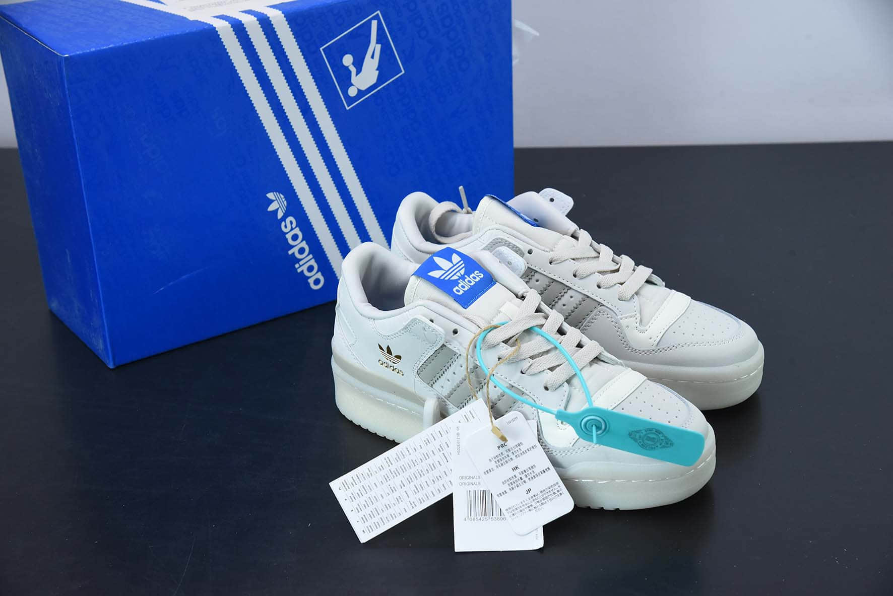 阿迪达斯Adidas Originals Forum 84 Low 罗马系列水泥灰金魔术贴低帮复古系带百搭休闲运动板鞋纯原版本 货号：HQ1506