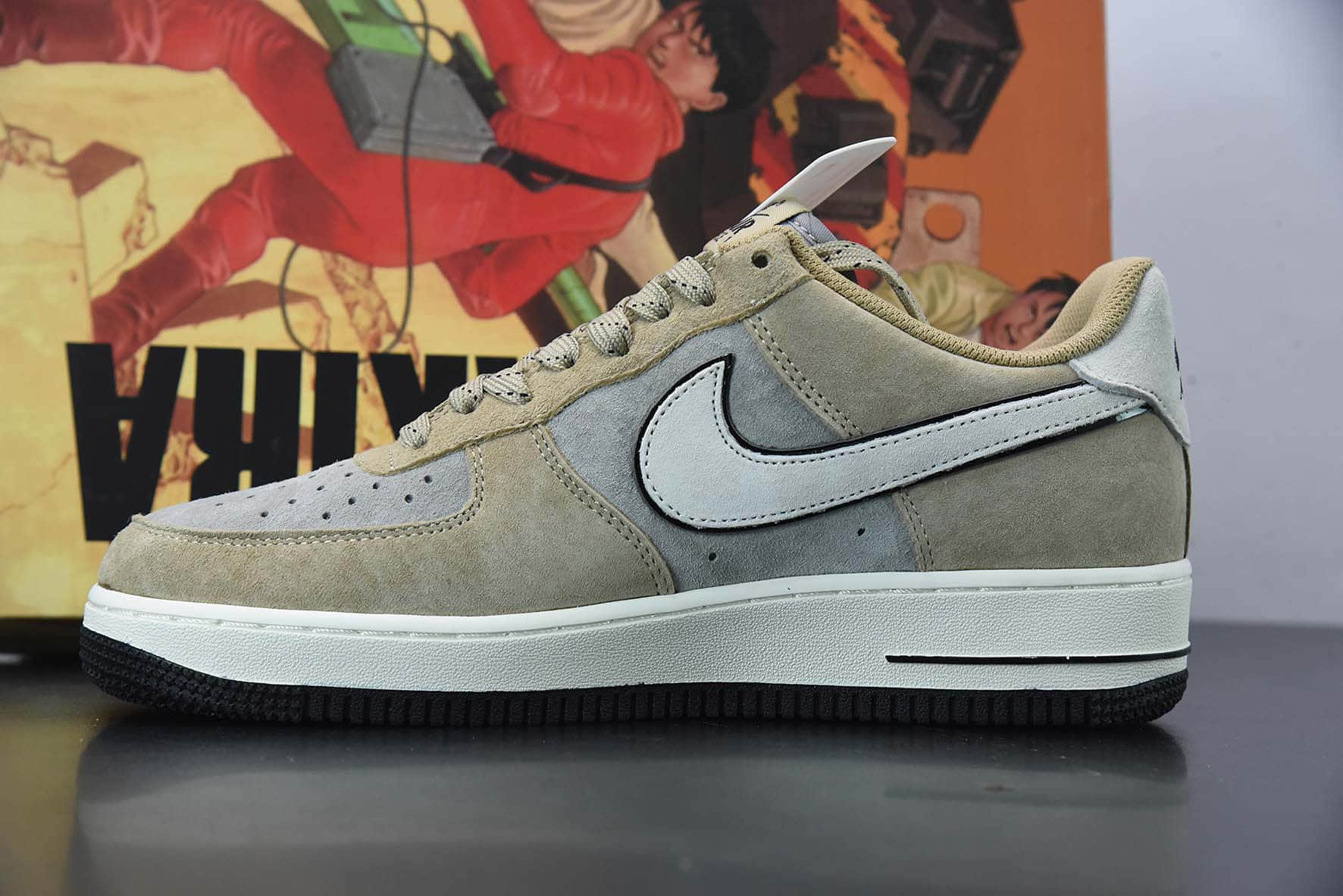 耐克Nike Air Force 1 Low 07 大友克洋卡其灰空军一号低帮运动休闲板鞋纯原版本 货号：DK3966-153