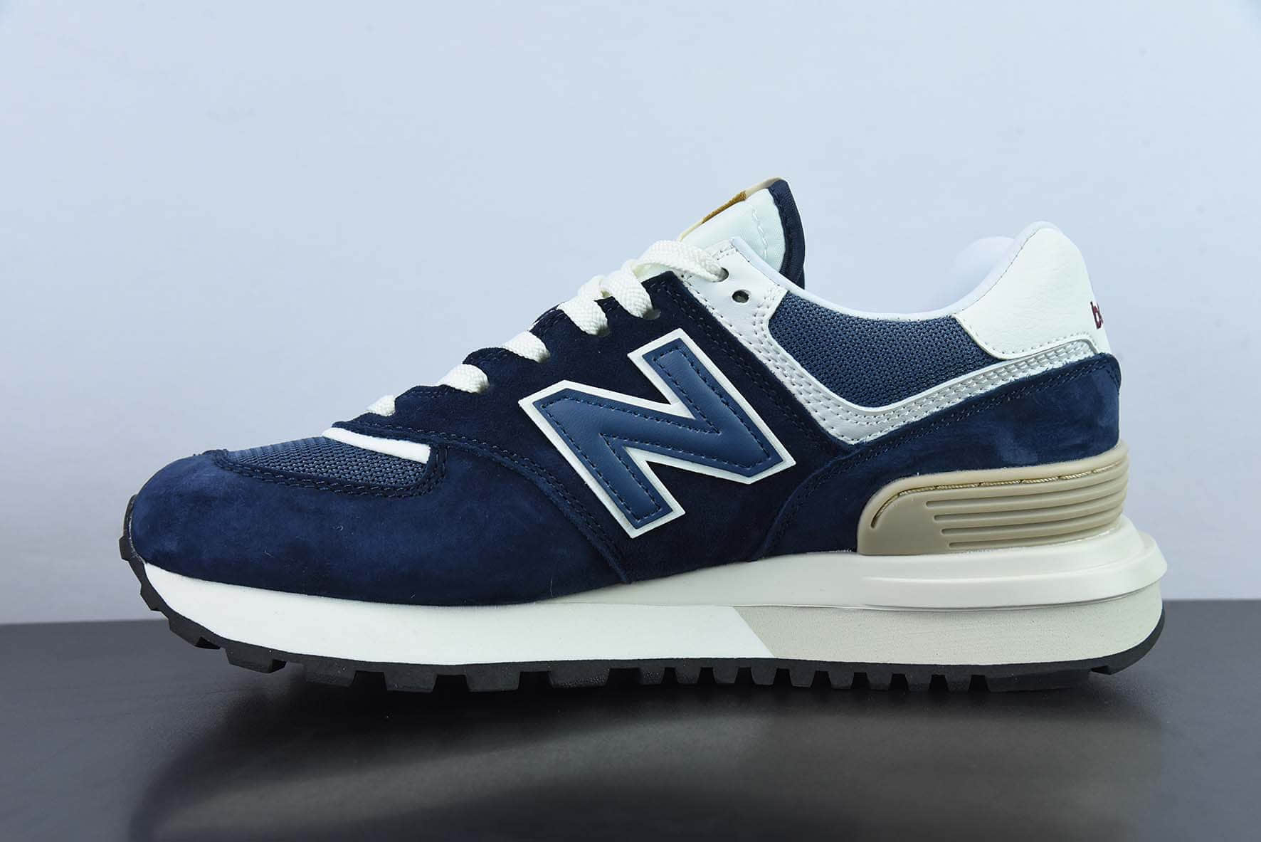 新百伦New Balance U574系列棕白海军蓝低帮复古休闲运动慢跑鞋纯原版本 货号：U574LGBB