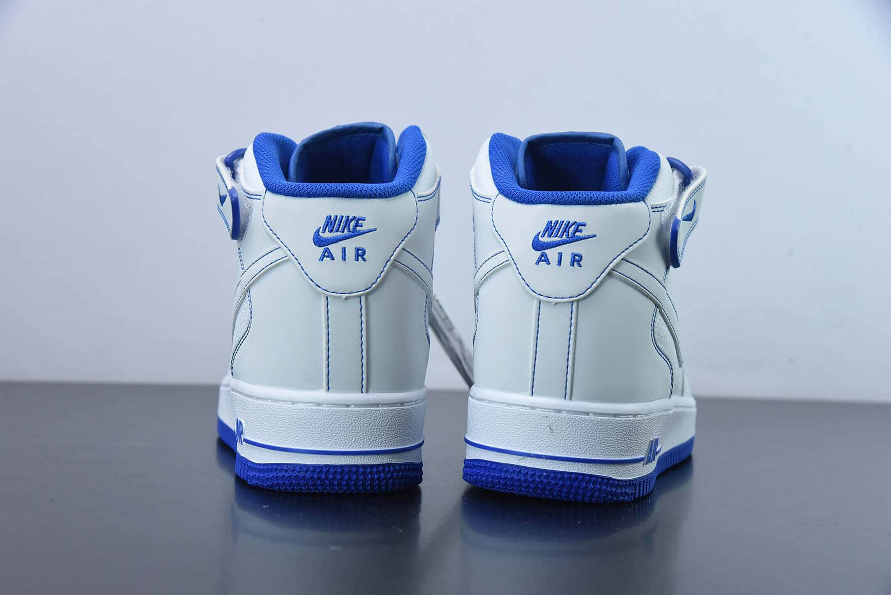 耐克Nike Air Force 1 Mid马克线满天星白蓝配色空军一号中帮休闲板鞋纯原版本 货号：MK0619-233