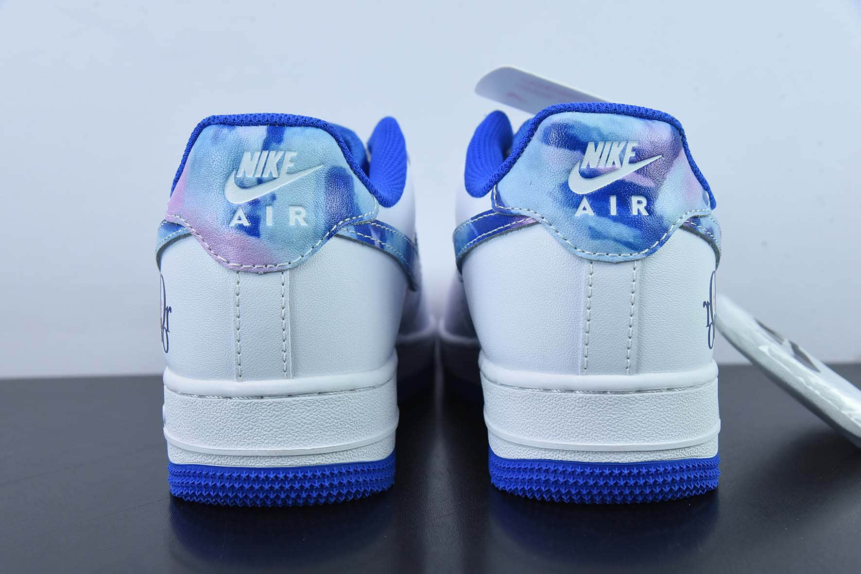 耐克Nike Dior x Nike Air Force 1 07 LV8Dior迪奥联名款白蓝扎染钩子空军一号低帮休闲板鞋纯原版本 货号：DC8873-111