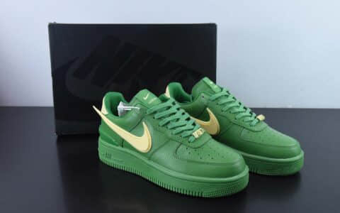 耐克Nike AMBUSH x Nike Air Force 1 Low SPPine GreenAmbush联名款黄绿大钩空军一号低帮休闲板鞋纯原版本 货号：DV3464-300