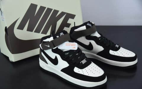 耐克Nike Air Force 1 '07 MidDark Mocha皮革黑摩卡小倒钩空军一号经典中帮板鞋纯原版本 货号：GH5696-023