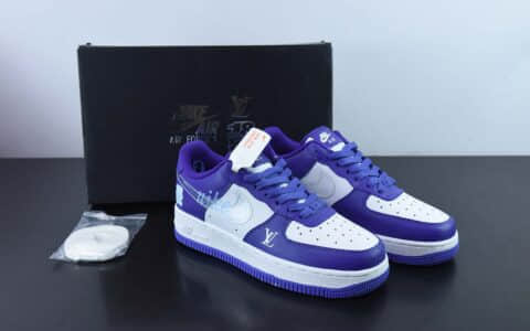 耐克Nike Air Force 1 Low 07 LV联名白紫透明钩空军一号低帮休闲板鞋纯原版本 货号：DH7561-288