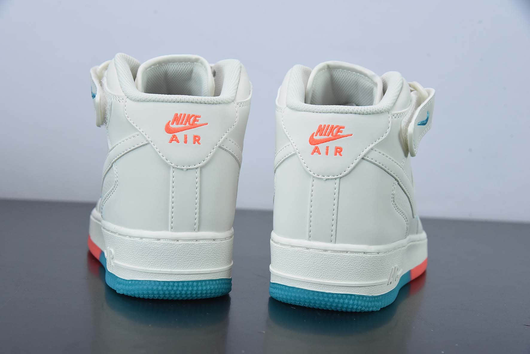 耐克Nike Air Force 1 Mid '07“迈阿密”米橙蓝配色中帮空军一号休闲板鞋纯原版本 货号：MI9663-536