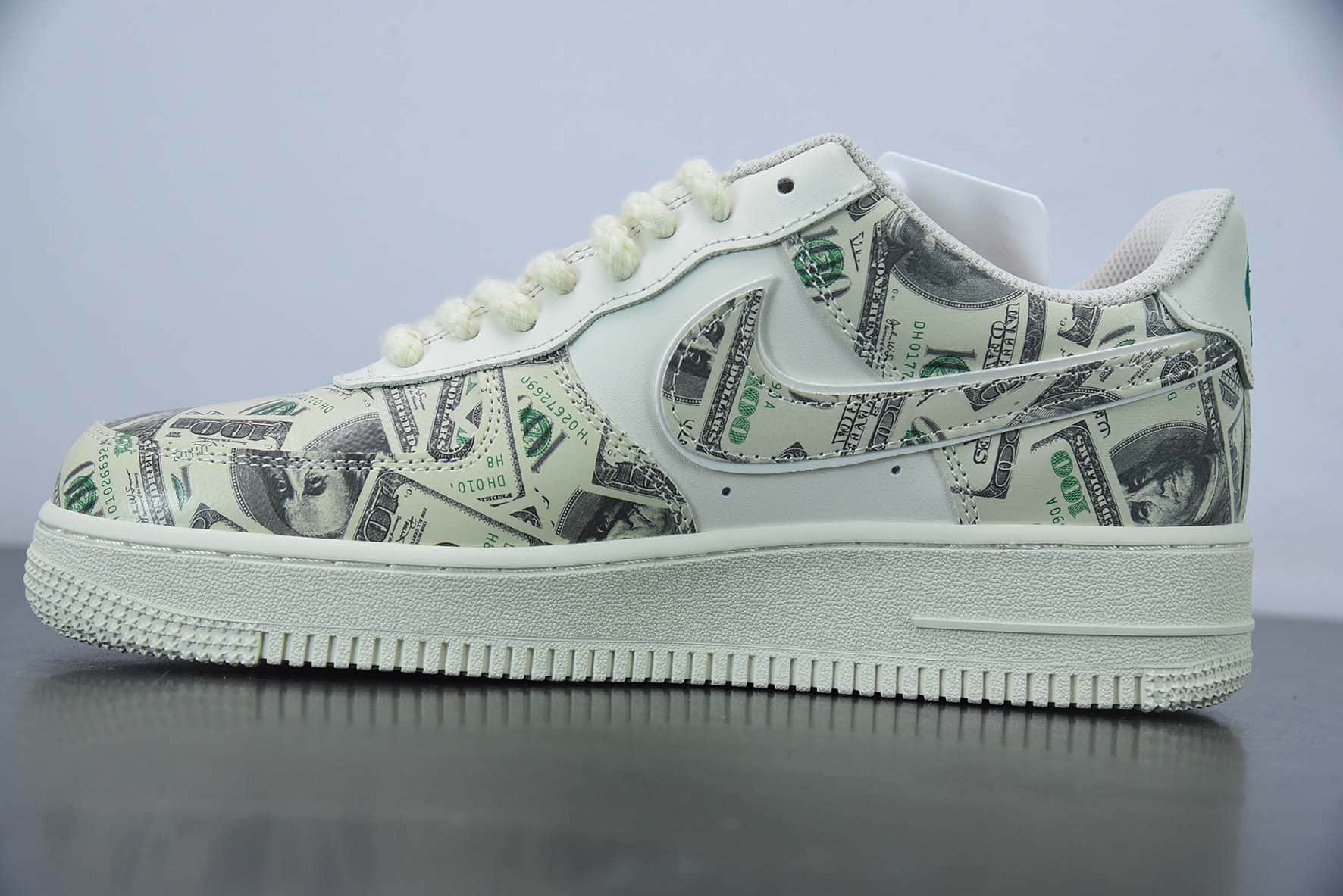 耐克Nike Air Force 1 07 LowUnited States DollarLV皮革米白美金空军一号低帮休闲板鞋纯原版本 货号：CW1188-555