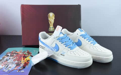 耐克NIke Air Force 1 '07 Low世界杯联名阿根廷—球王梅西空军一号低帮运动休闲板鞋纯原版本 货号：DR9868-800