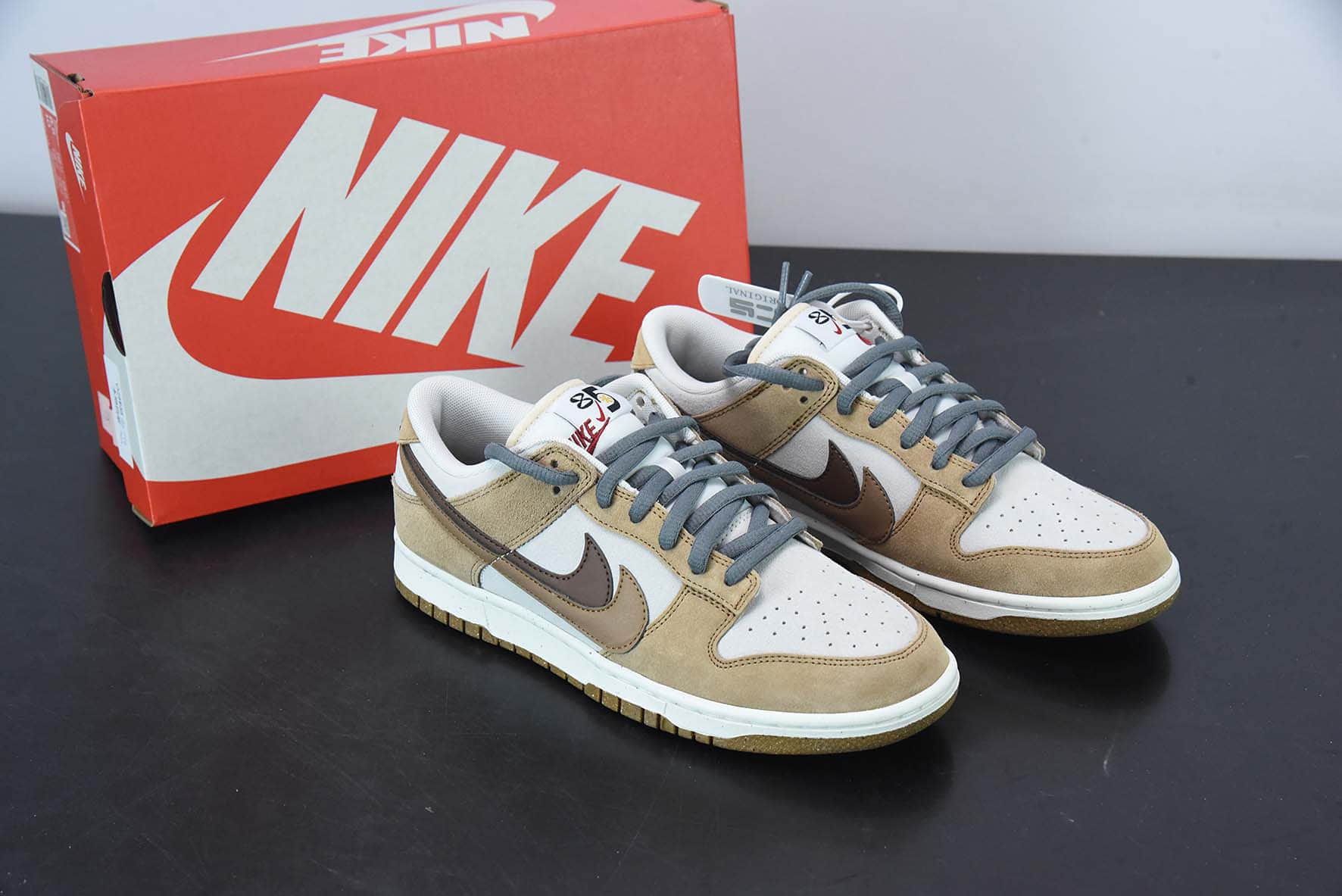 耐克Nike SB Dunk Low 85 卡其棕双勾SB低帮运动休闲板鞋纯原版本 货号：DO9457-115