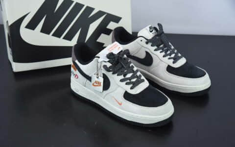 耐克Nike Air Force 1'07 Low 头文字D联名款麂皮黑灰空军一号低帮休闲板鞋纯原版本 货号：BS9055-801