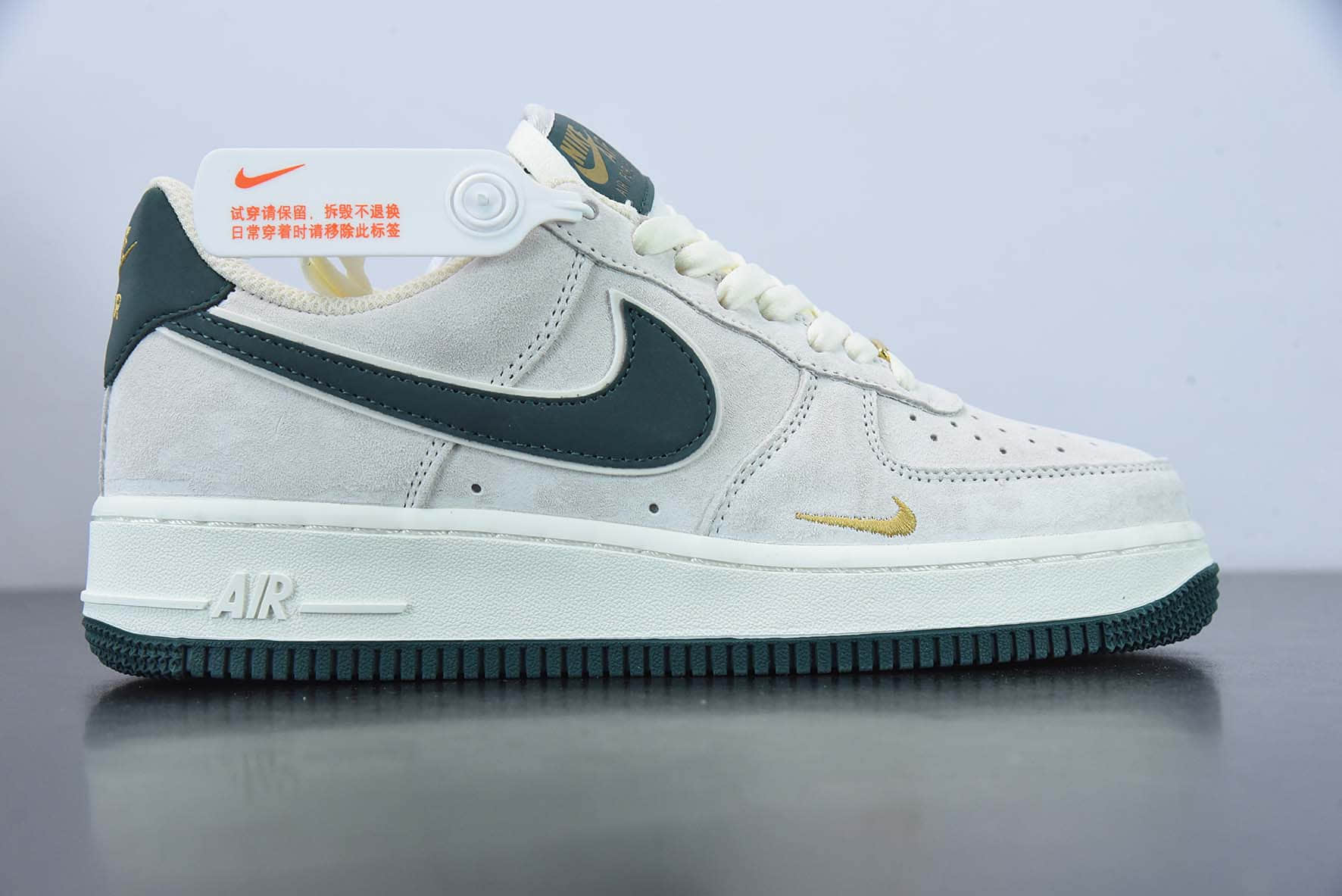 耐克Nike Air Force 1 Low 07 麂皮米绿空军一号低帮运动休闲板鞋纯原版本 货号：KK5636-710