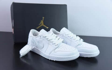 乔丹Air Jordan 1 Low GolfCroc PackAJ1乔丹一代高尔夫版系列全白鳄鱼纹低帮经典复古文化休闲运动鞋纯原版本 货号：DD9315-110