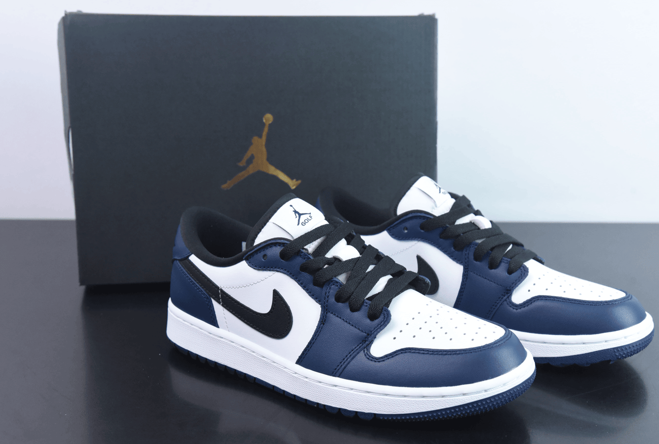 乔丹Air Jordan 1 Low Golf AJ1 乔1全新高尔夫系列午夜蓝低帮文化篮球鞋纯原版本 货号：DD9315-104