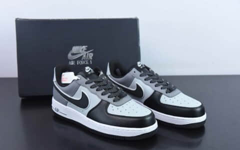 耐克Nike Air Force 1'07 Low 狼灰黑空军一号低帮休闲板鞋纯原版本 货号：TP5558-756