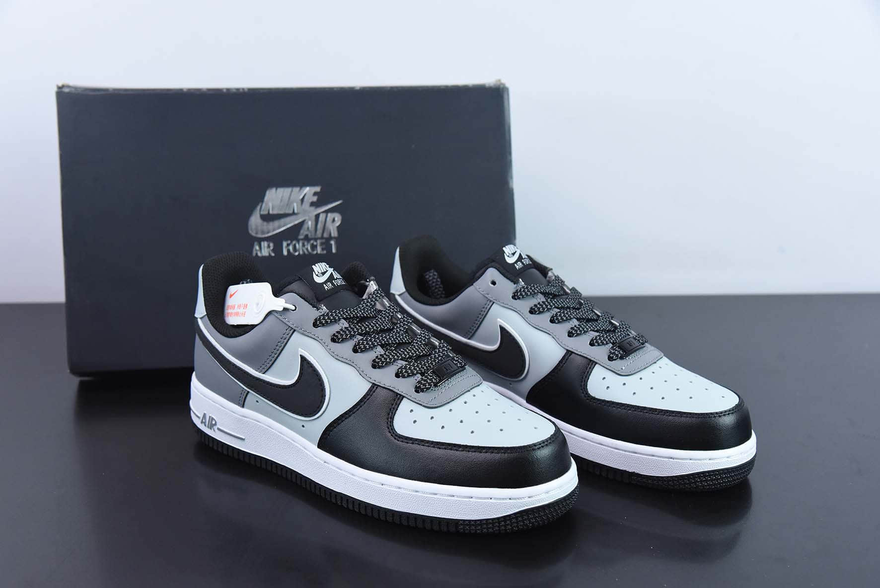 耐克Nike Air Force 1'07 Low 狼灰黑空军一号低帮休闲板鞋纯原版本 货号：TP5558-756