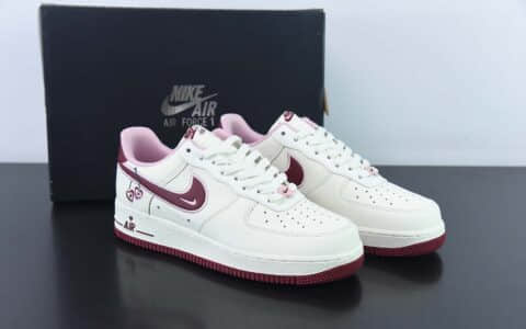 耐克Nike Air Force 1  Valentines's Day  樱桃情人节空军一号低帮休闲板鞋纯原版本 货号：FD4616-161