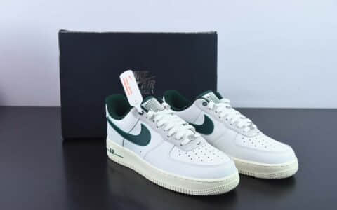 耐克Nike Air Force 1'07 LowCommand Force皮革白灰深绿氧化底空军一号低帮休闲板鞋纯原版本 货号：DR0148-102