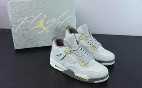 乔丹Air Jordan 4 SE Craft “Photon Dust”AJ4兔年限定灰兔子低帮文化篮球鞋纯原版本 货号：DV3742-021