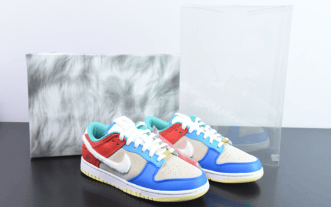 耐克Nike Dunk Low Year of the Rabbit北京限定兔年蓝米橙低帮休闲滑板鞋纯原版本 货号：FD4203-111