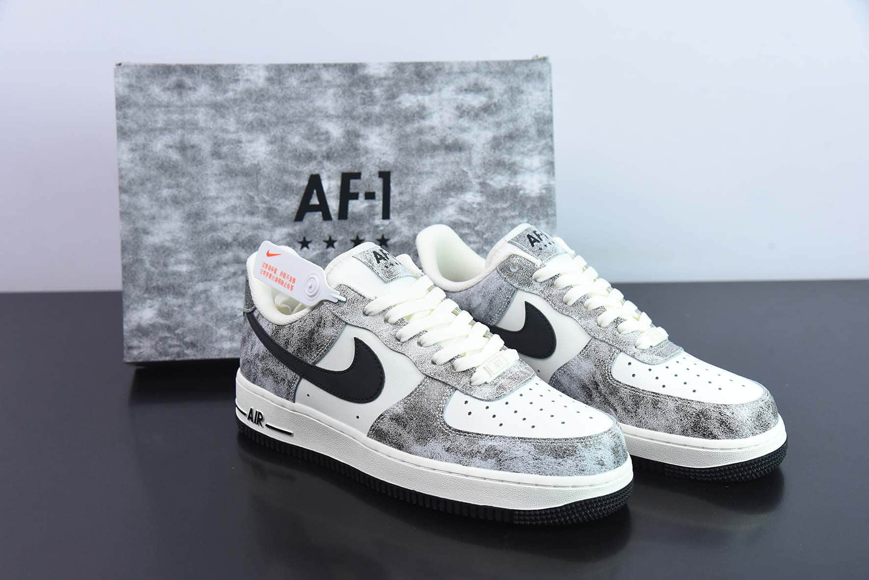 耐克Nike Air Force 1'07 Low 岩石黑色空军一号低帮休闲板鞋纯原版本 货号：YY6938-365 