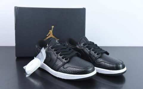 乔丹Air Jordan 1 Low OG Golf Black Croc AJ1高尔夫系列黑蛇纹低帮休闲板鞋纯原版本 货号：DD9315-003