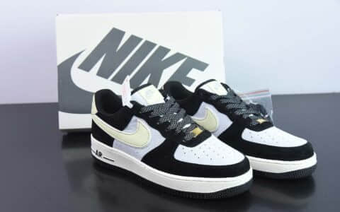 耐克NIke Air Force 1 '07 Low黑灰麂皮奶油空军一号低帮休闲板鞋纯原版本 货号：DE0023-806