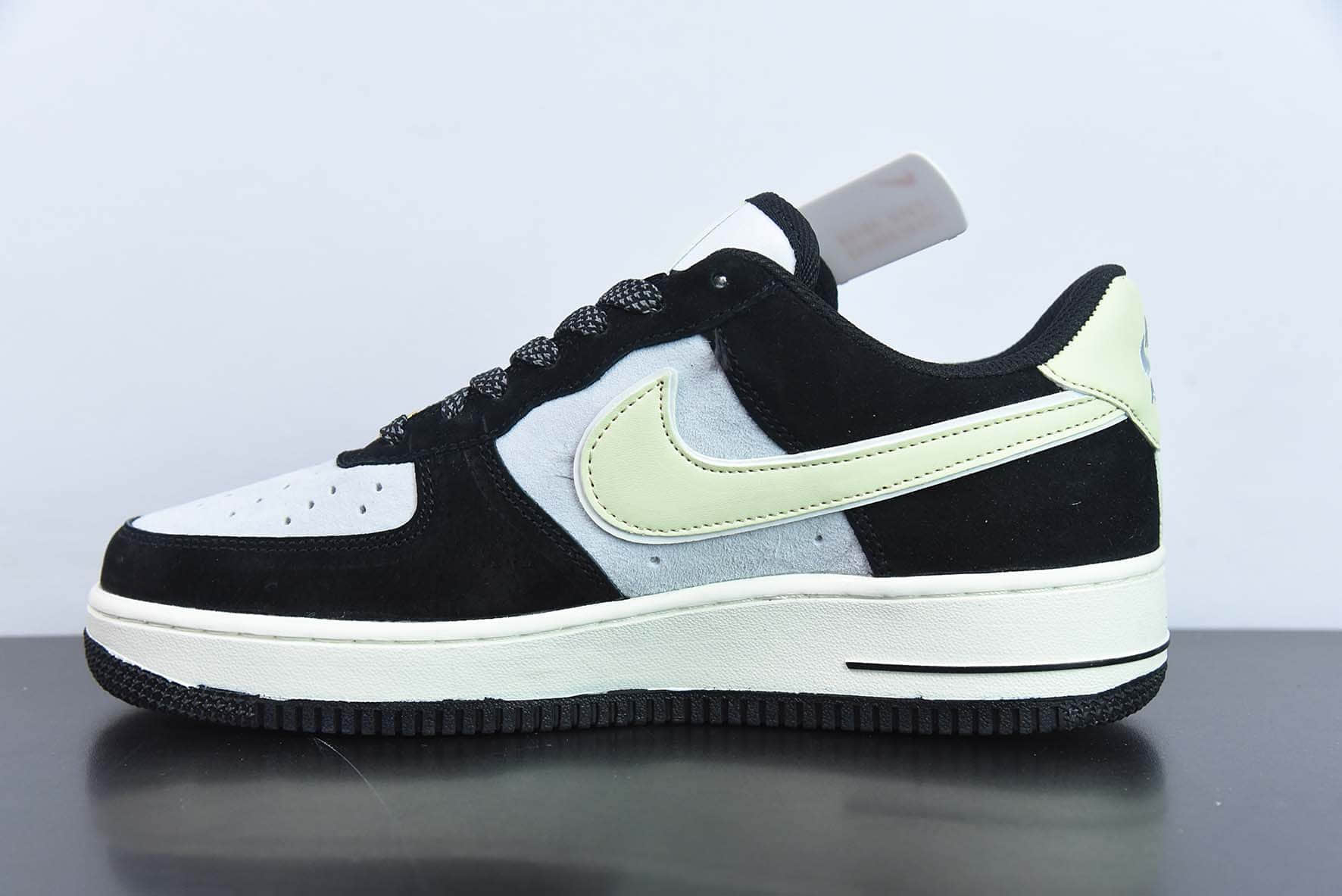 耐克NIke Air Force 1 '07 Low黑灰麂皮奶油空军一号低帮休闲板鞋纯原版本 货号：DE0023-806 