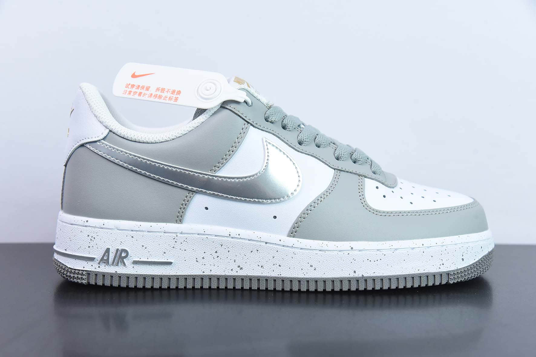 耐克Nike Air Force 1 Low '07 “灰银泼墨”空军一号低帮休闲板鞋纯原版本 货号：MK5639-889