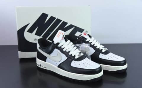 耐克Nike Air Force 1 Low '07 “米白黑拼接”低帮空军一号休闲板鞋纯原版本 货号：DE0099-001