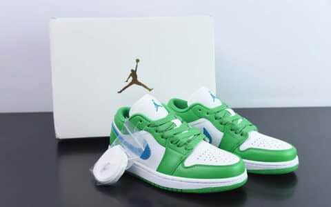 乔丹Air Jordan 1 Low AJ1 幸运蓝绿低帮复古篮球鞋纯原版本 货号：DC0774-304