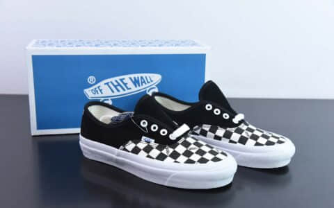 万斯Vans Vault OG Authentic LX 黑白棋盘格拼色休闲低帮帆布鞋纯原版本 货号：VN0A45JJVQA