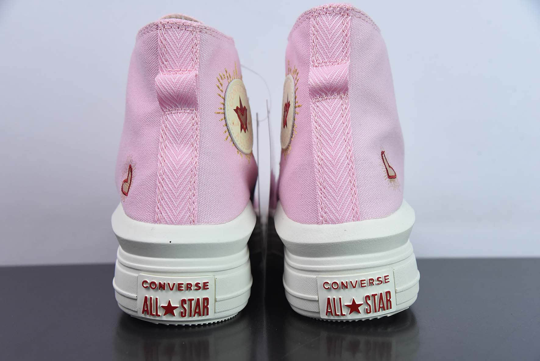 匡威 Converse Chuck Taylor All Star Move 情人节女款粉红高帮帆布鞋纯原版本 货号：A05140C