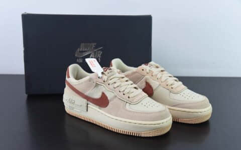 耐克Nike Air Force 1 Shadow 麂皮灰粉空军一号马卡龙轻量增高低帮百搭板鞋纯原版本 货号：DZ4705-200