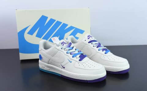 耐克Nike Air Force 1 Low '07 “米兰紫”洛杉矶复古湖人城市限定低帮空军一号休闲板鞋纯原版本 货号：LA9696-023