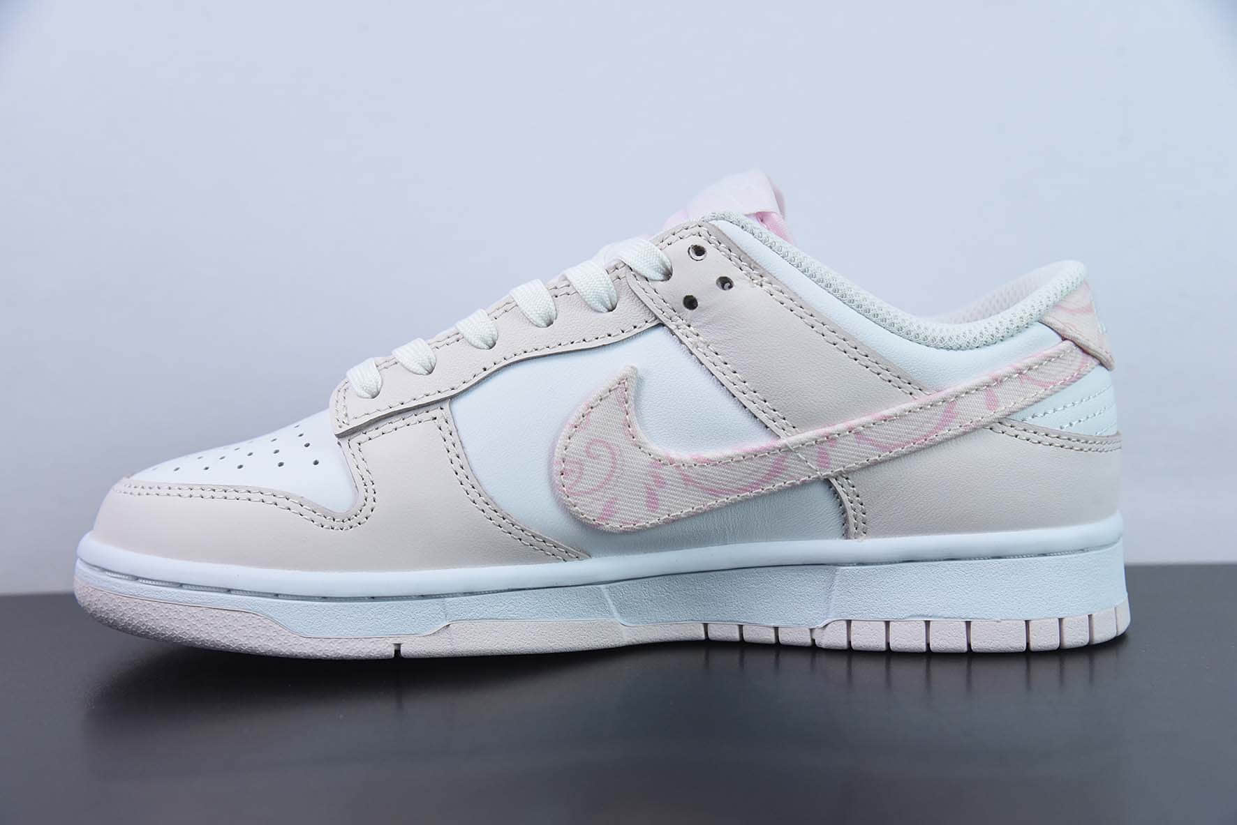 耐克Nike Dunk Low  Pink Paisley  樱花粉腰果花低帮休闲板鞋纯原版本 货号：FD1449-100