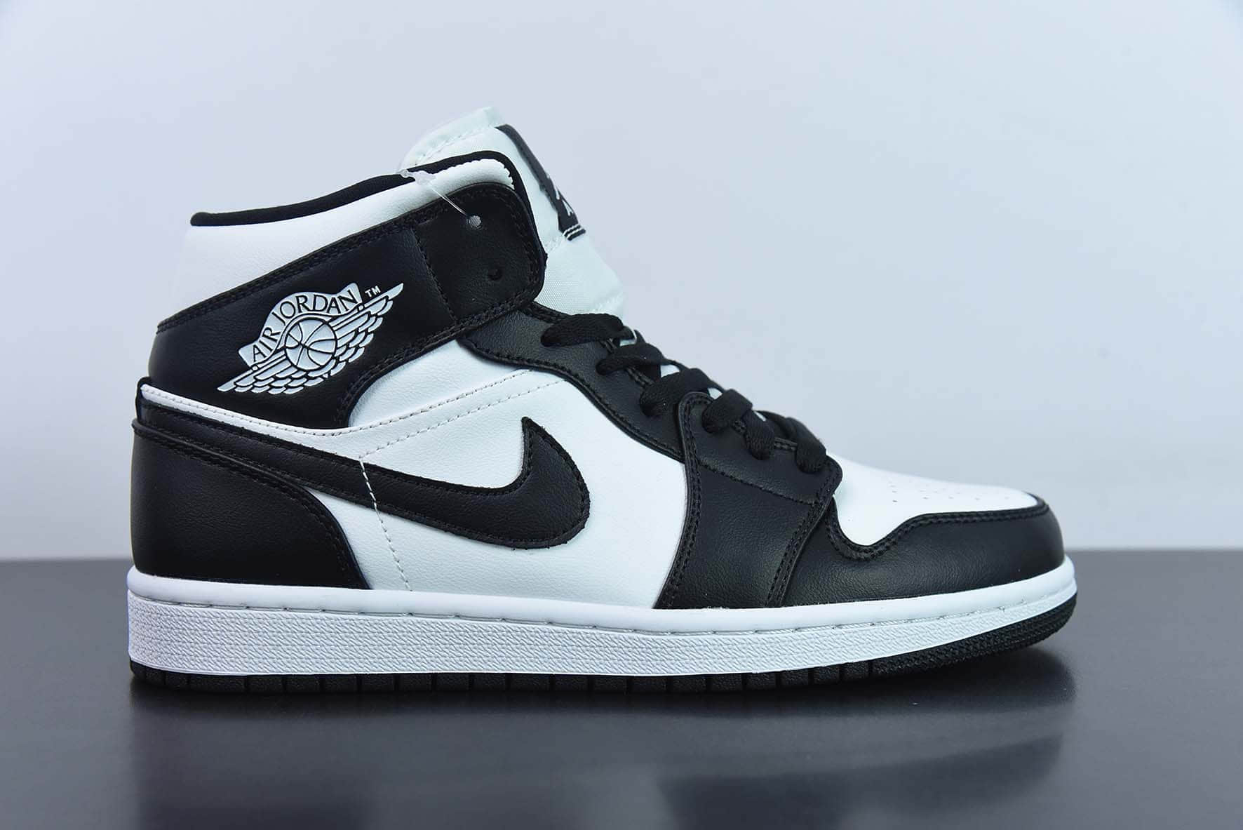 乔丹Air Jordan 1 MidInvertAJ1乔丹一代黑白熊猫中帮经典复古文化休闲运动篮球鞋纯原版本 货号：DV0991-101