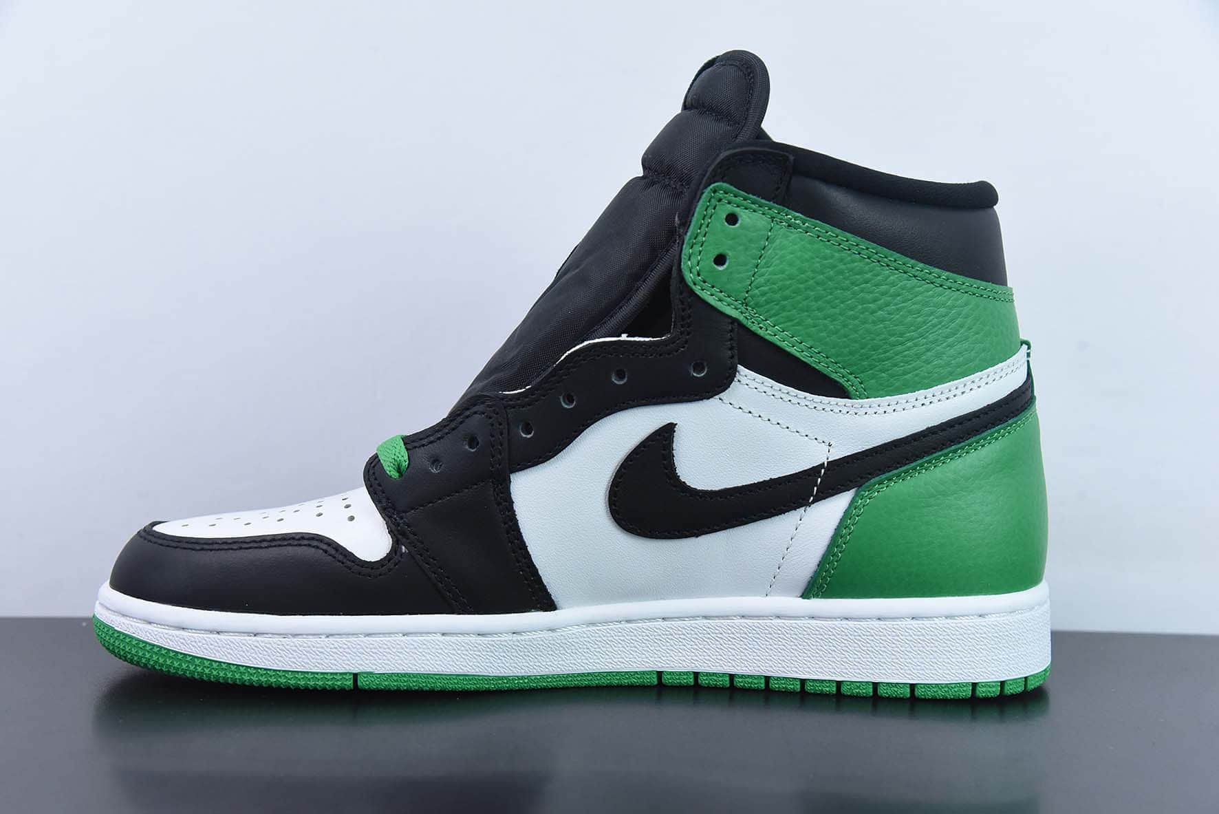 乔丹Jordan Air Jordan 1 High OG Lucky Green 黑绿脚趾复古高帮篮球鞋纯原版本 货号：DZ5485-031 