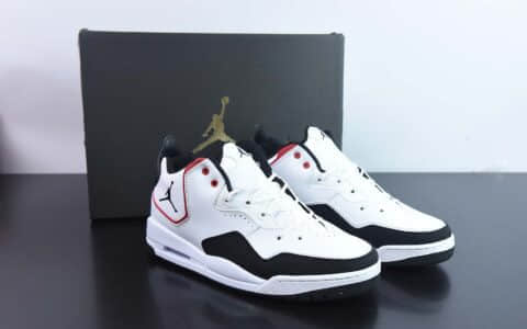 乔丹AIR Jordan Courtside 23迈克尔·乔丹 AJ23代皮革黑白红简版中帮复古做旧休闲运动文化篮球鞋纯原版本 货号：DZ2791-101