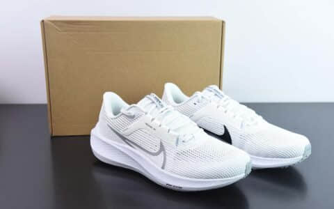 耐克Nike Air Zoom Pegasus 40WhiteBlackGrey40代网织白黑灰超级飞马涡轮增压马拉松休闲运动慢跑鞋纯原版本 货号：DV3853-102