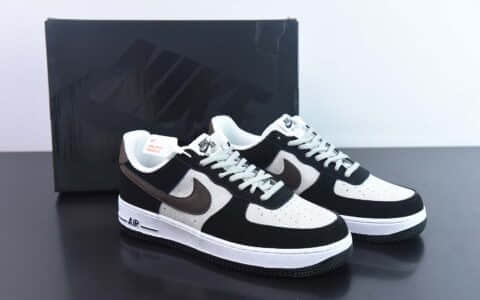 耐克Nike Air Force 1 '07 Low 灰黑棕麂皮空军一号低帮运动休闲板鞋纯原版本 货号：HH3612-633