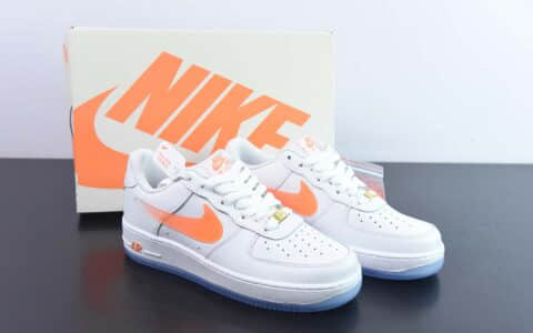 耐克Nike By You Air Force 1’07 Low Retro SP 皮革白橙渐变钩子空军一号低帮休闲板鞋纯原版本 货号： CO3363-362