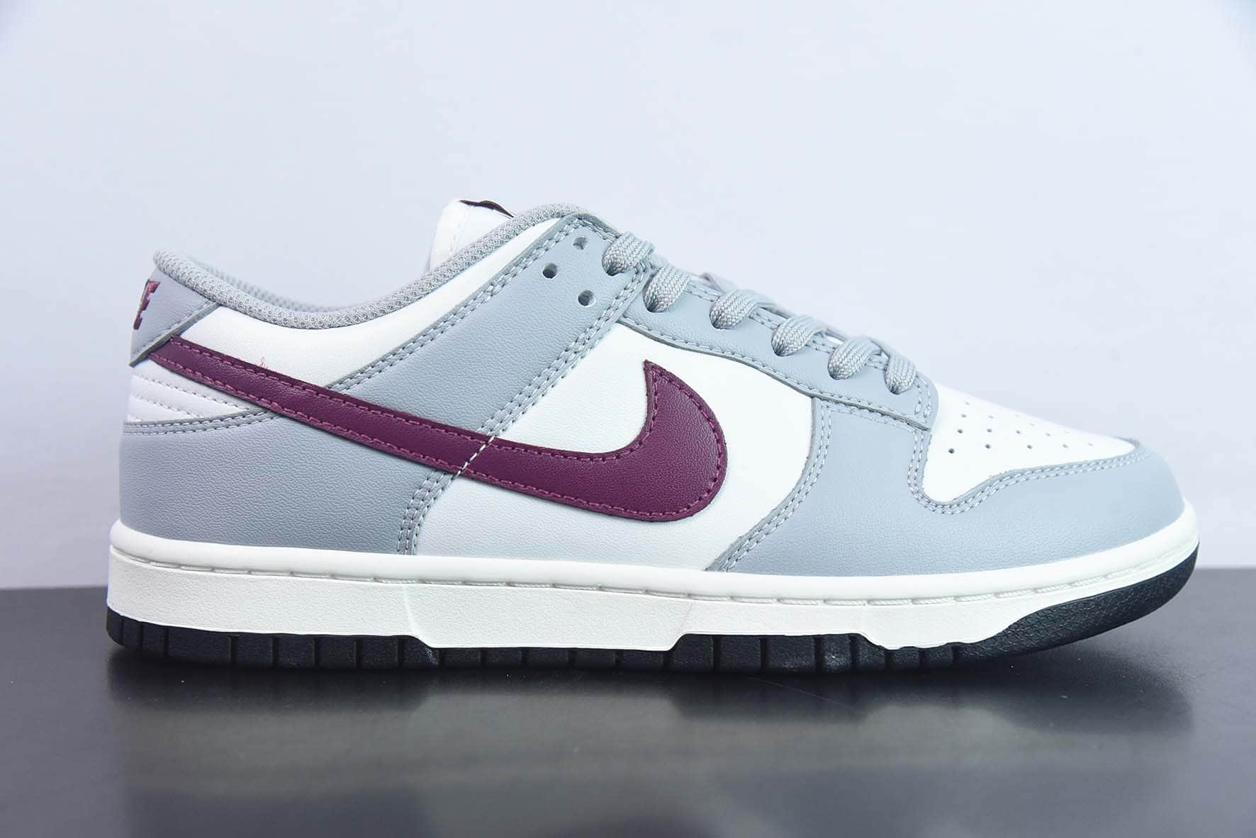 耐克Nike SB Dunk Low RETRO Grey White 灰酒红SB低帮休闲板鞋纯原版本 货号：DD1503-122